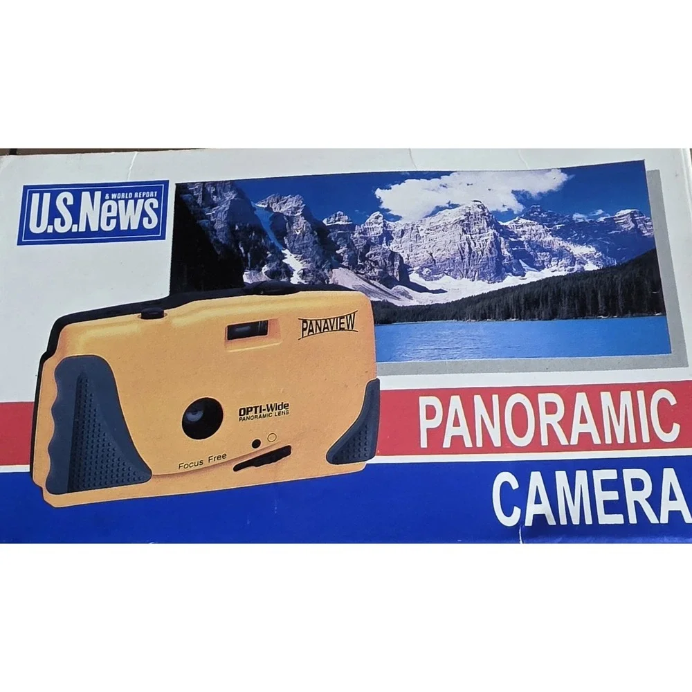 Vintage US News & World Report Panaview 35mm Panoramic Film Camera With Box